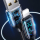 USAMS Kabel pleciony lightning 1,2m LED 2,4A srebrno-czarny - 1569026 - zdjęcie 6